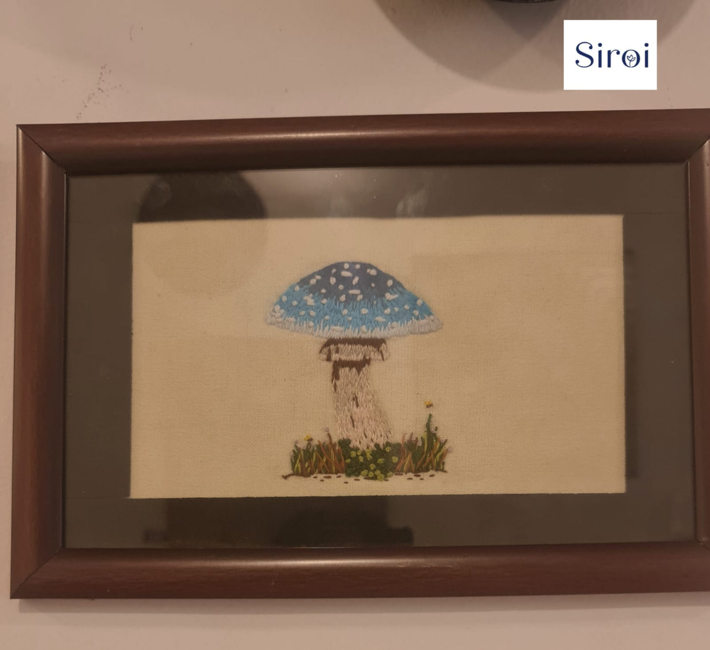 Blue Mushroom Wall Art