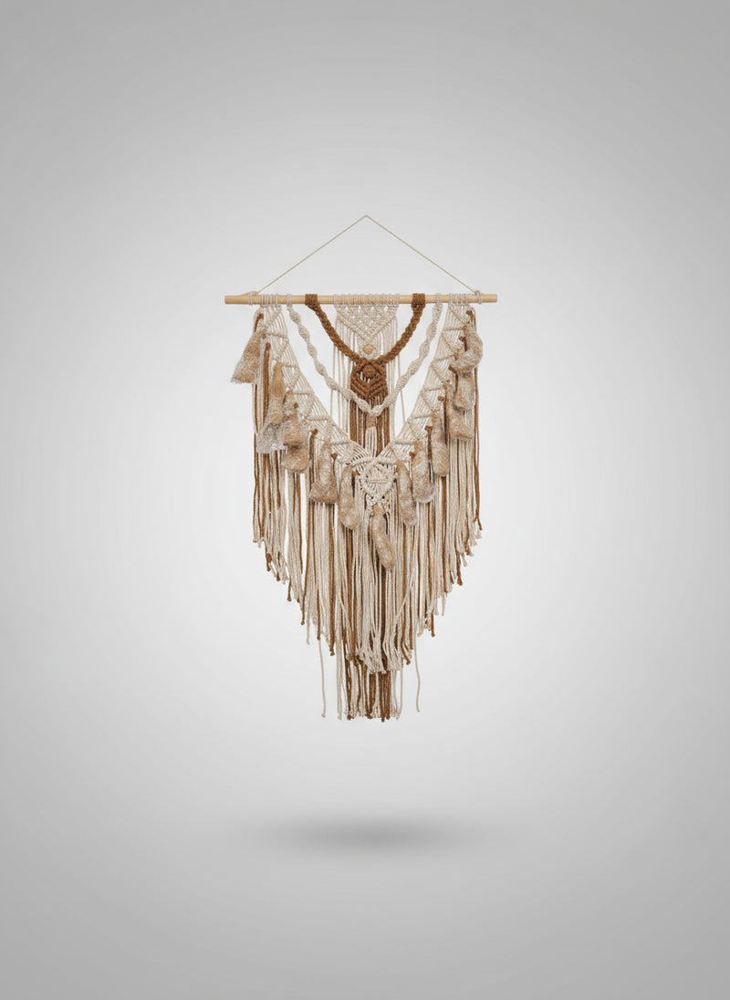 Bohemian Feather Macramé Wall Hanging