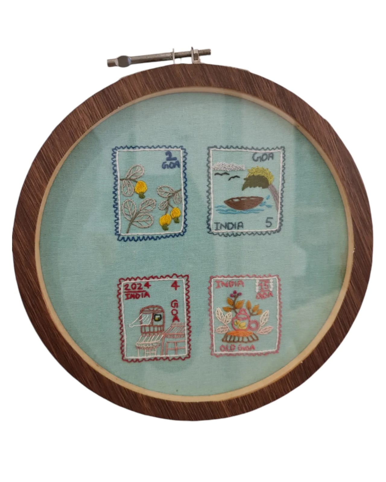 Hand-Embroidered Art Hoop