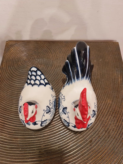 Pair of Ceramic Rooster