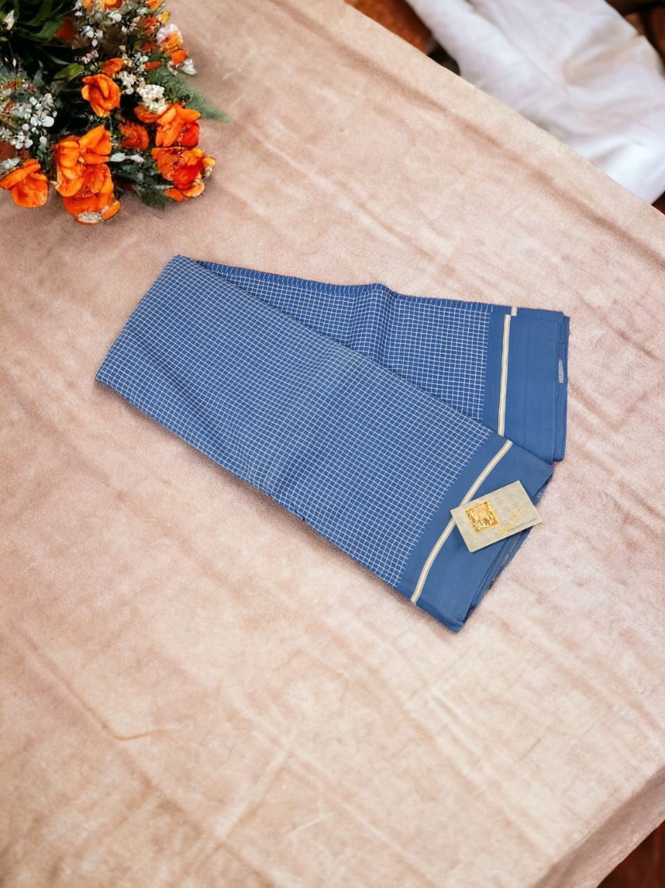 Cotton Saree Blue