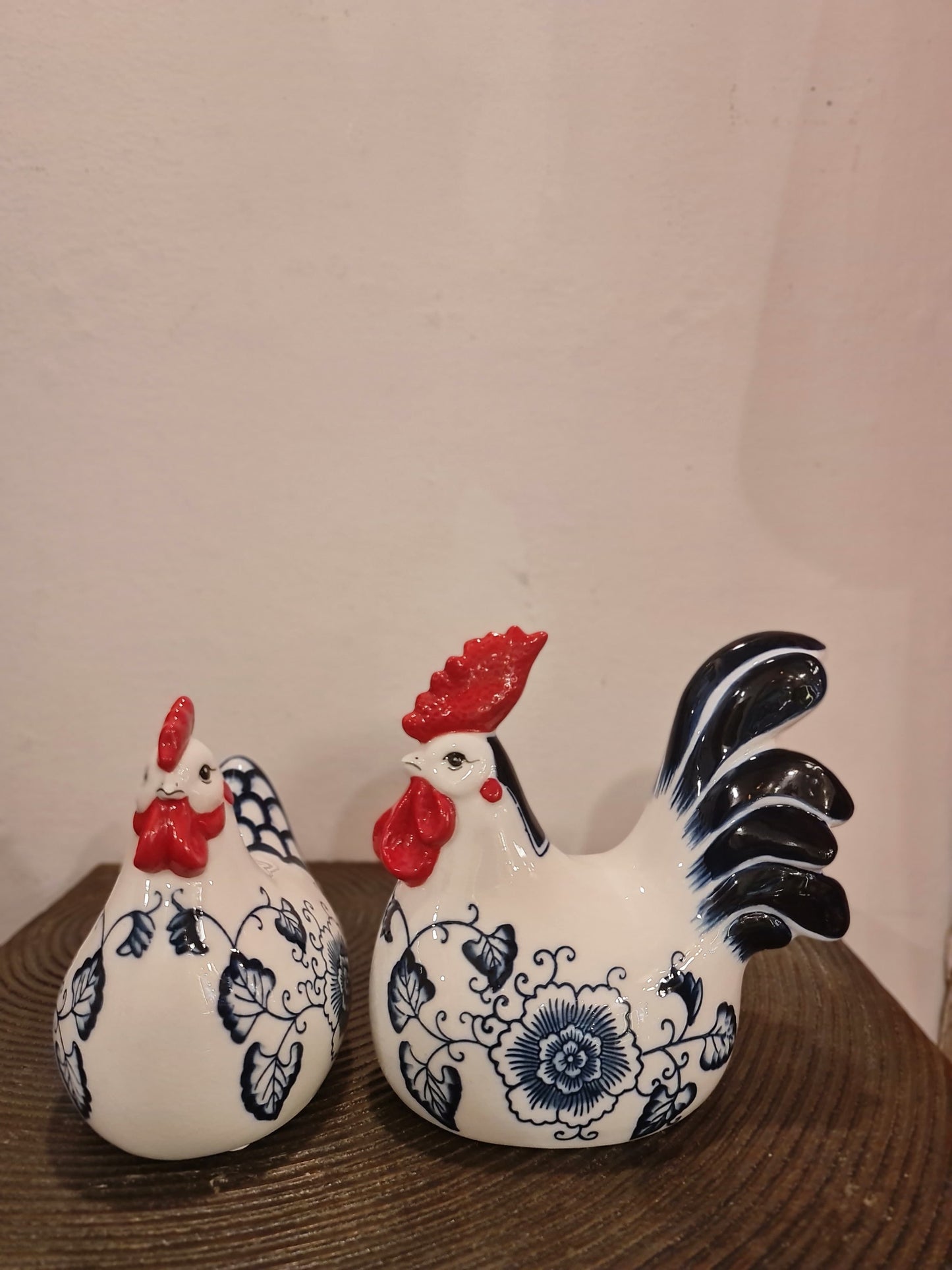 Pair of Ceramic Rooster