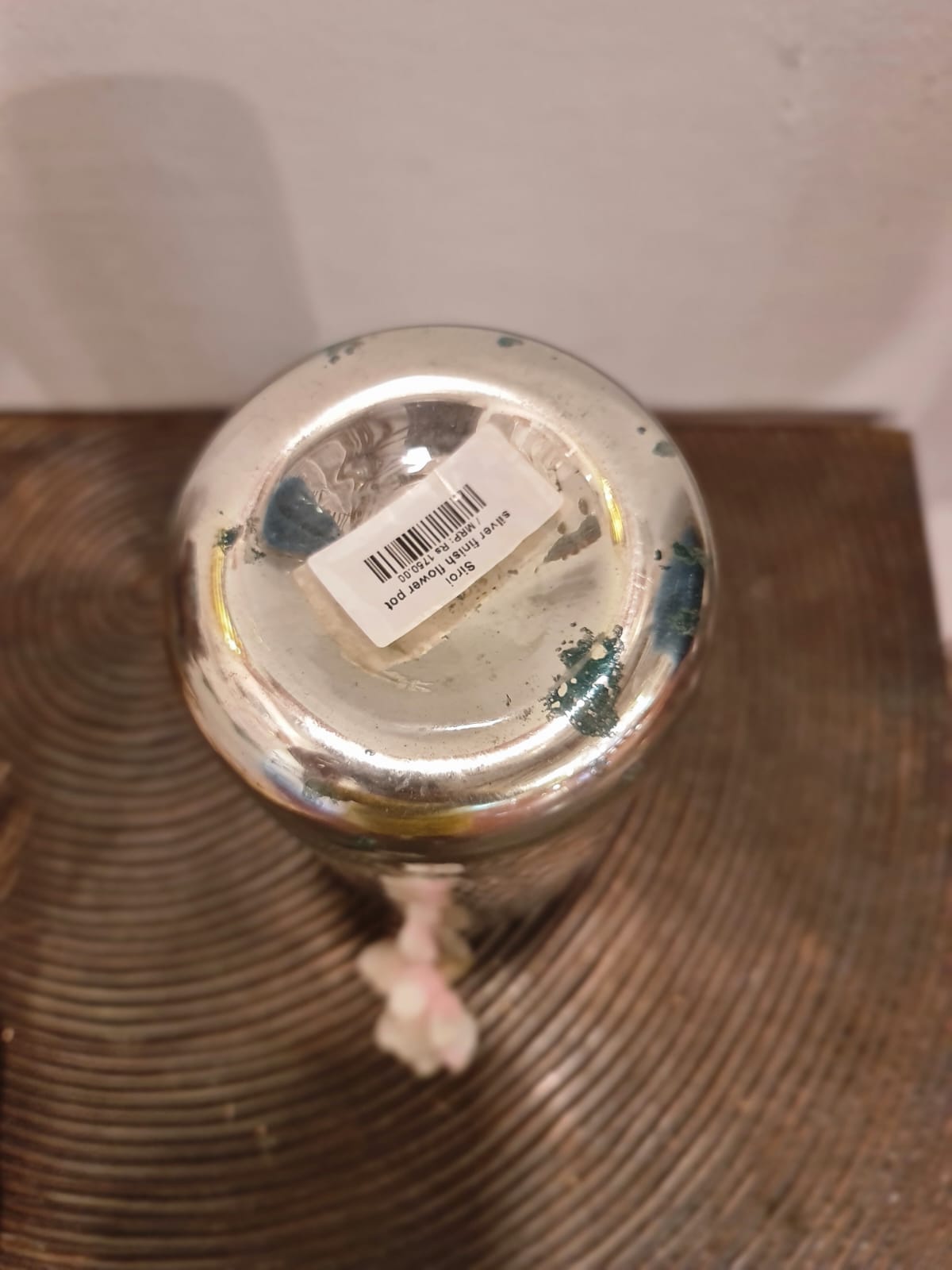 Silver Finish Flower Pot each