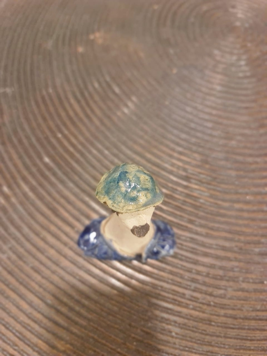 Bird With Hat / Small Head Ceramic Figuirine
