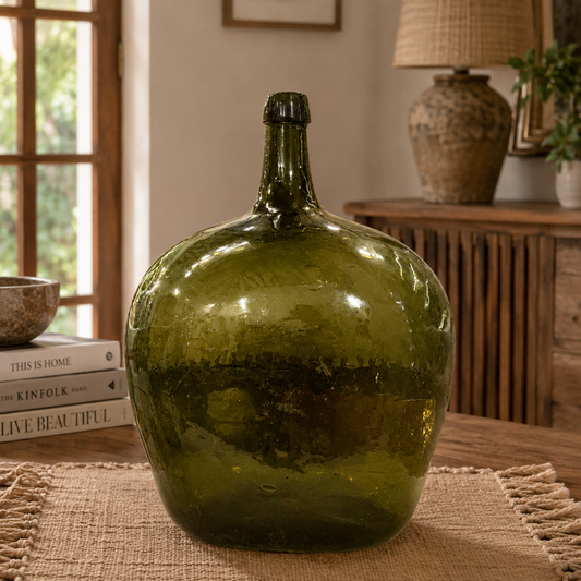 Olive Heritage Glass Vase