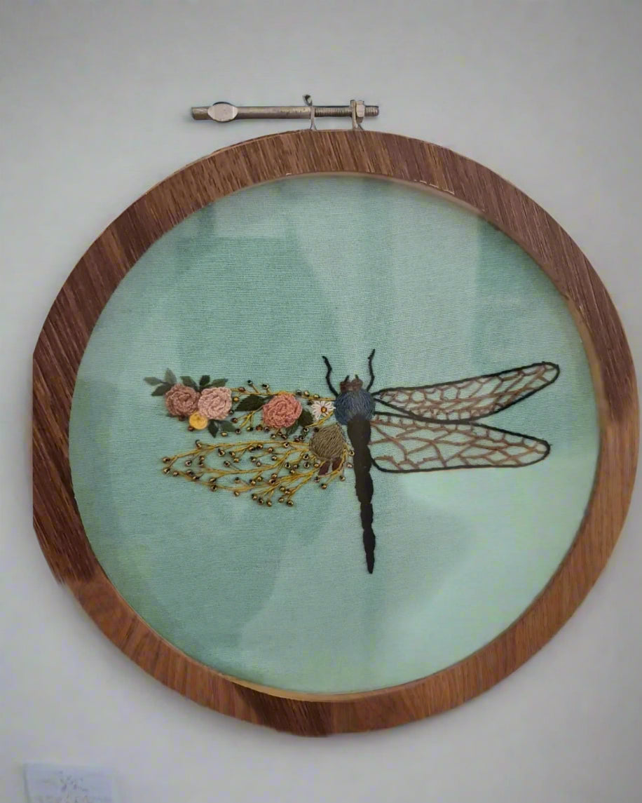 Hand-Embroidered Art Hoop