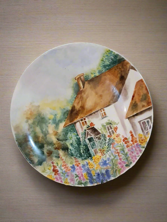 Handpainted Porcelin Plate House