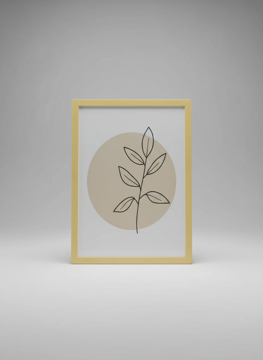 Minimalist Botanical Line Art Print Frame