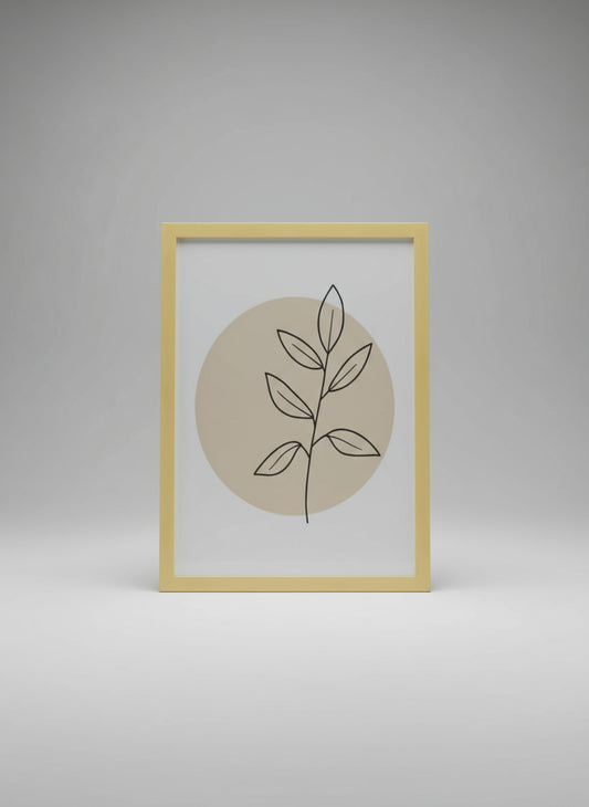 Minimalist Botanical Line Art Print Frame