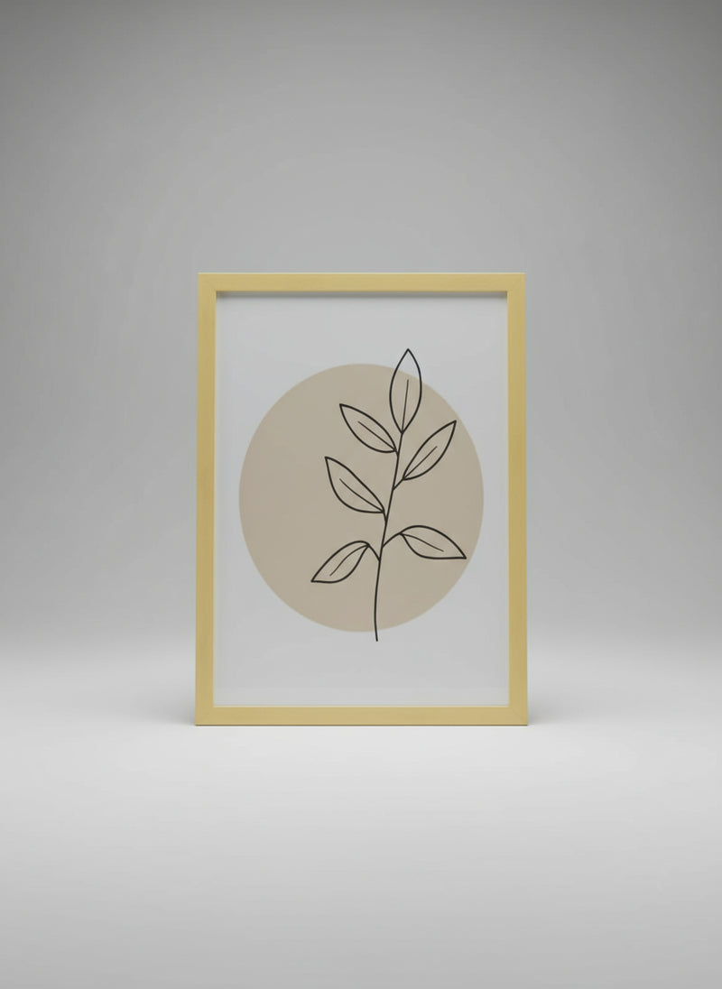 Minimalist Botanical Line Art Print Frame
