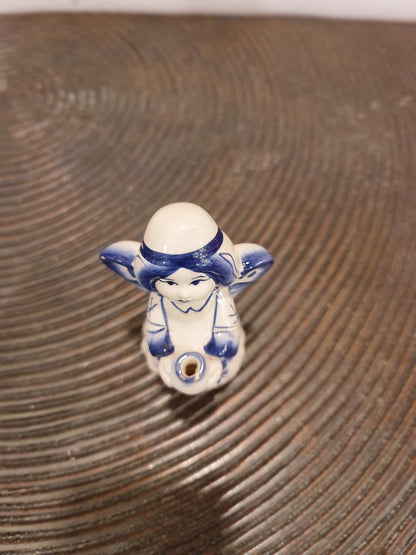 Blue pottery angel EACH
