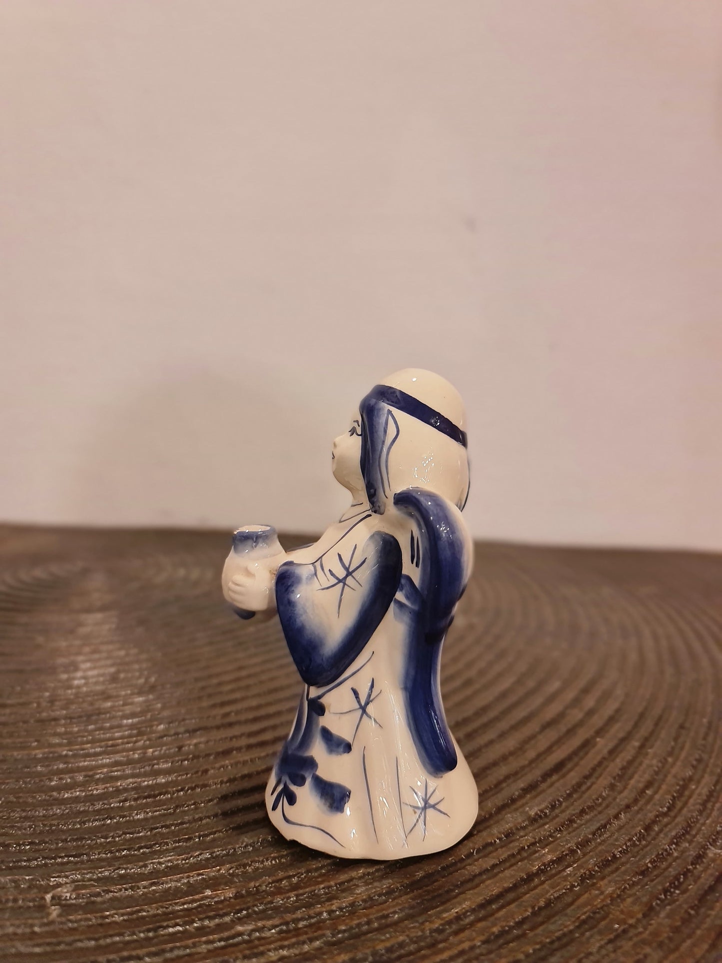 Blue pottery angel EACH
