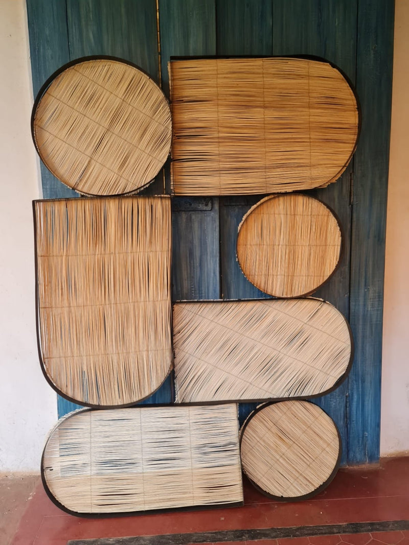 Handwoven Reed Wall Art Set