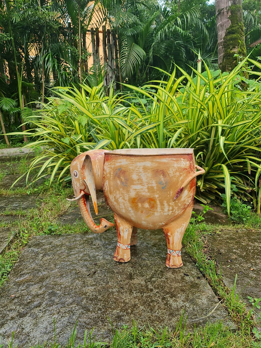 Iron Elephant Planter