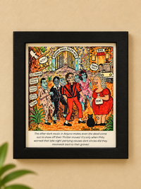Goan Chic Philu Framed Comic Artwork | Souvenier From Goa