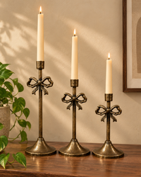 Metal Bow Candle Stand