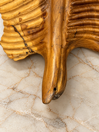 Carved Teak Wood Leaf Platter