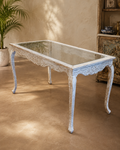 Antique Glass Top Dining Table