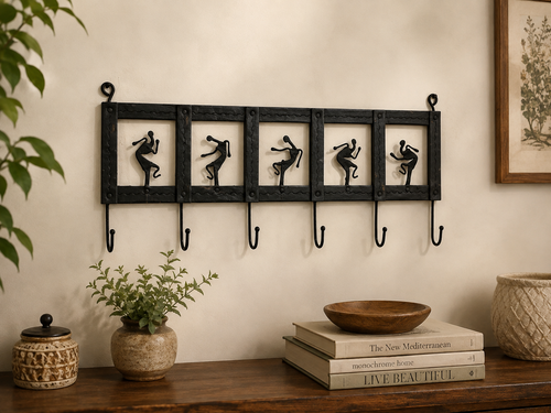 Tribal Dance Metal Wall Hook