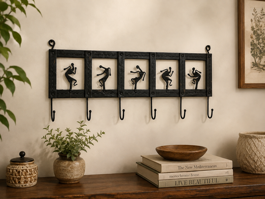 Tribal Dance Metal Wall Hook
