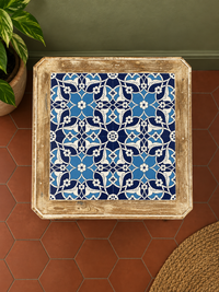 Distressed Table with Tile Detailing