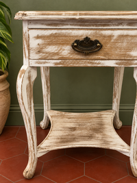 Distressed Table with Tile Detailing
