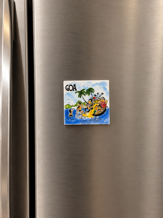 Hand-Painted Goa Theme Fridge Magnets | Goa Sovenier