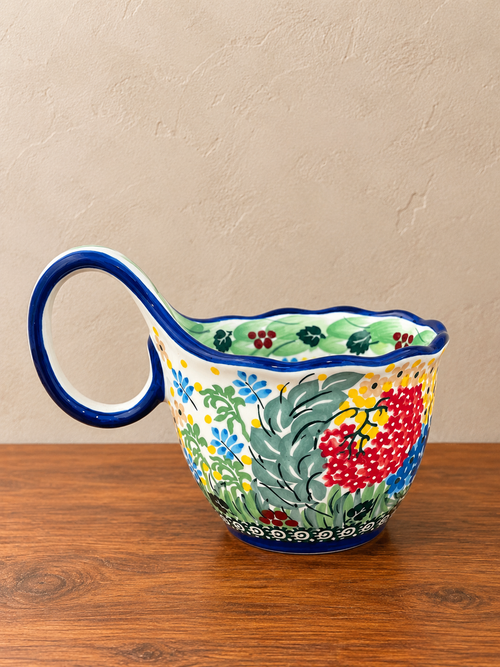 Colourful Floral & Butterfly Ceramic Mug