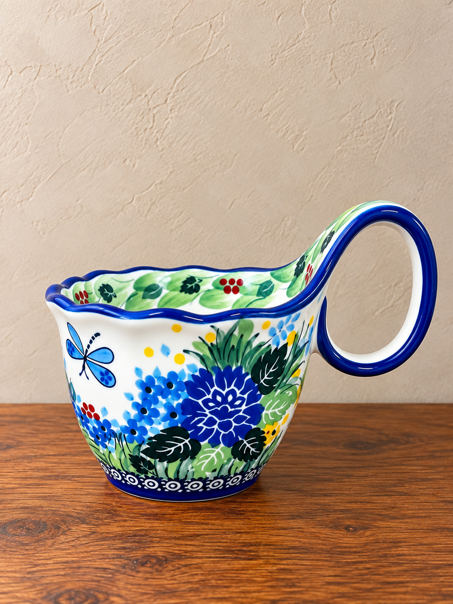 Colourful Floral & Butterfly Ceramic Mug