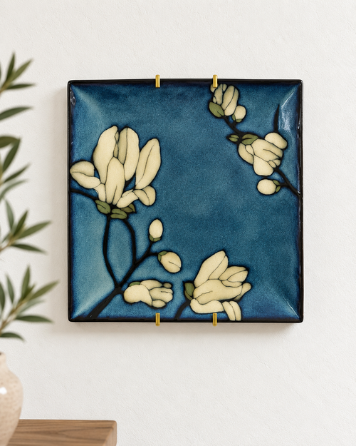Ceramic Floral Square Wall Plate