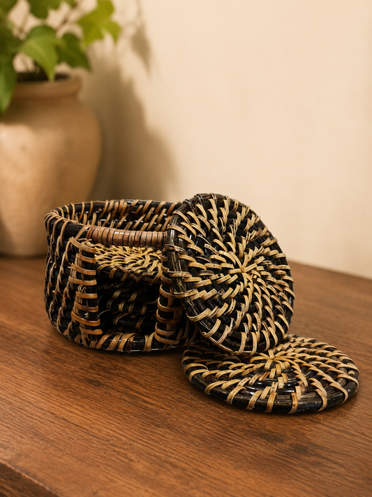 Rustic Cane Coasters