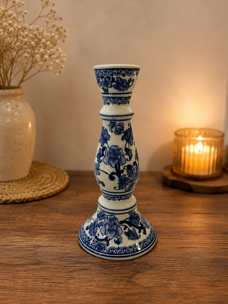 Floral Ceramic Candle Stand