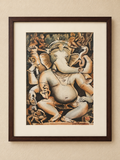 Ganesh Painting By Vinay Mhambre Print With Frame