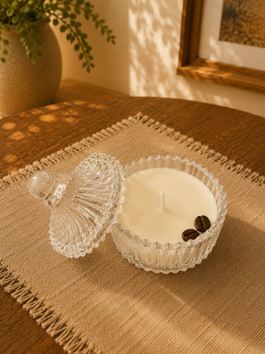 Scented Candle In Crystal Jar