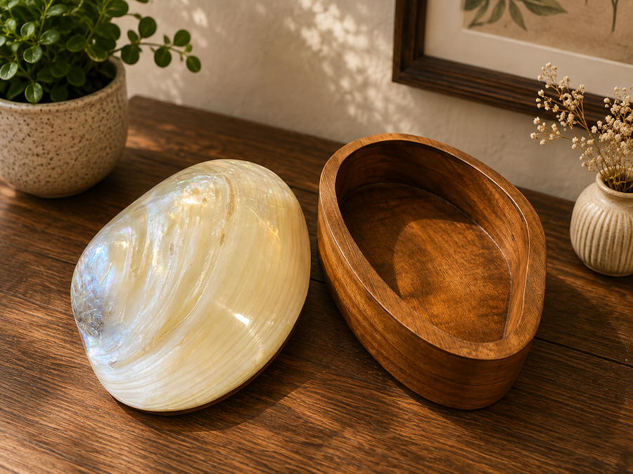 Seashell Wooden Trinket Box