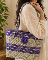 Handwoven Plastic Tote Bag ( Big)