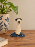 Bird With Hat / Small Head Ceramic Figuirine