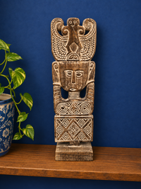 Wooden Carved Tribal Totem | Village Head Statue