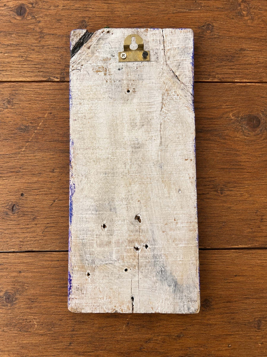 Handcrafted Rustic Mediterranean Miniature Façade Ladder And Plants Wall Hanging