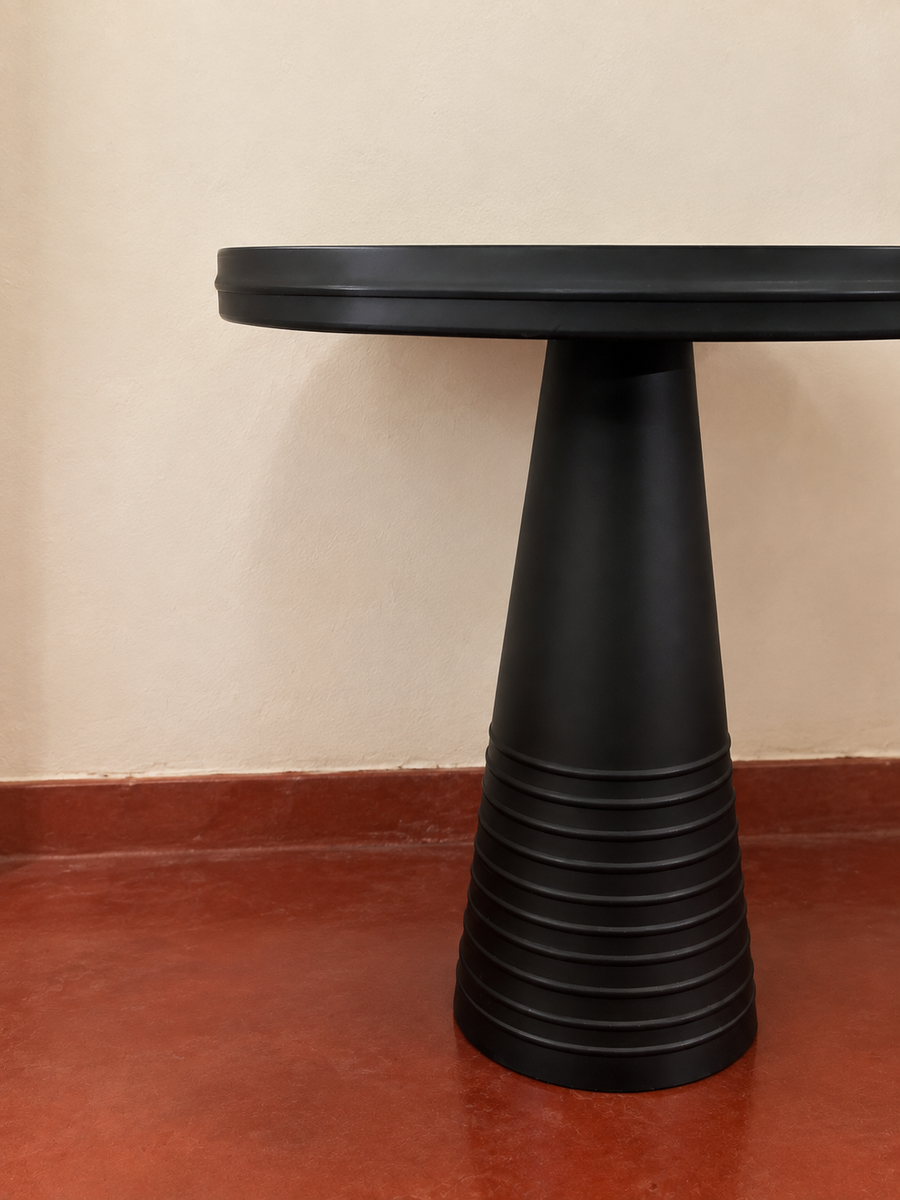 Round Matte Black Metal Side Table | Coffee Table