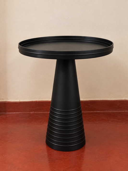Round Matte Black Metal Side Table | Coffee Table