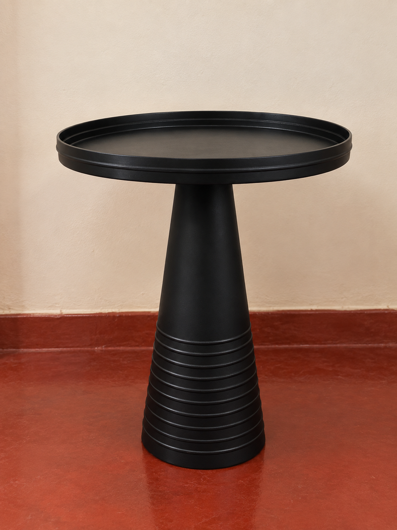 Round Matte Black Metal Side Table | Coffee Table