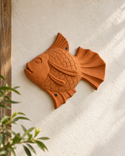 Terracotta Big Fish Wall Hanging