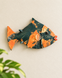 Glazed Ceramic Fish Wall Hanging