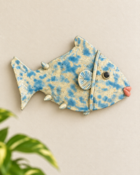 Glazed Ceramic Fish Wall Hanging