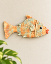 Glazed Ceramic Fish Wall Hanging