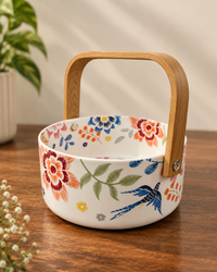 Nordic Bloom ceramic Basket