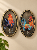 Hand-Painted Acrylic Rooster Wall Hanging Plaque (each)
