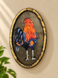 Hand-Painted Acrylic Rooster Wall Hanging Plaque (each)