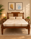 Cane Woven Wooden Bed
